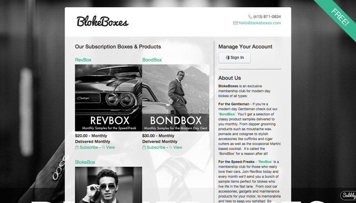 Monthly Subscription Website Templates